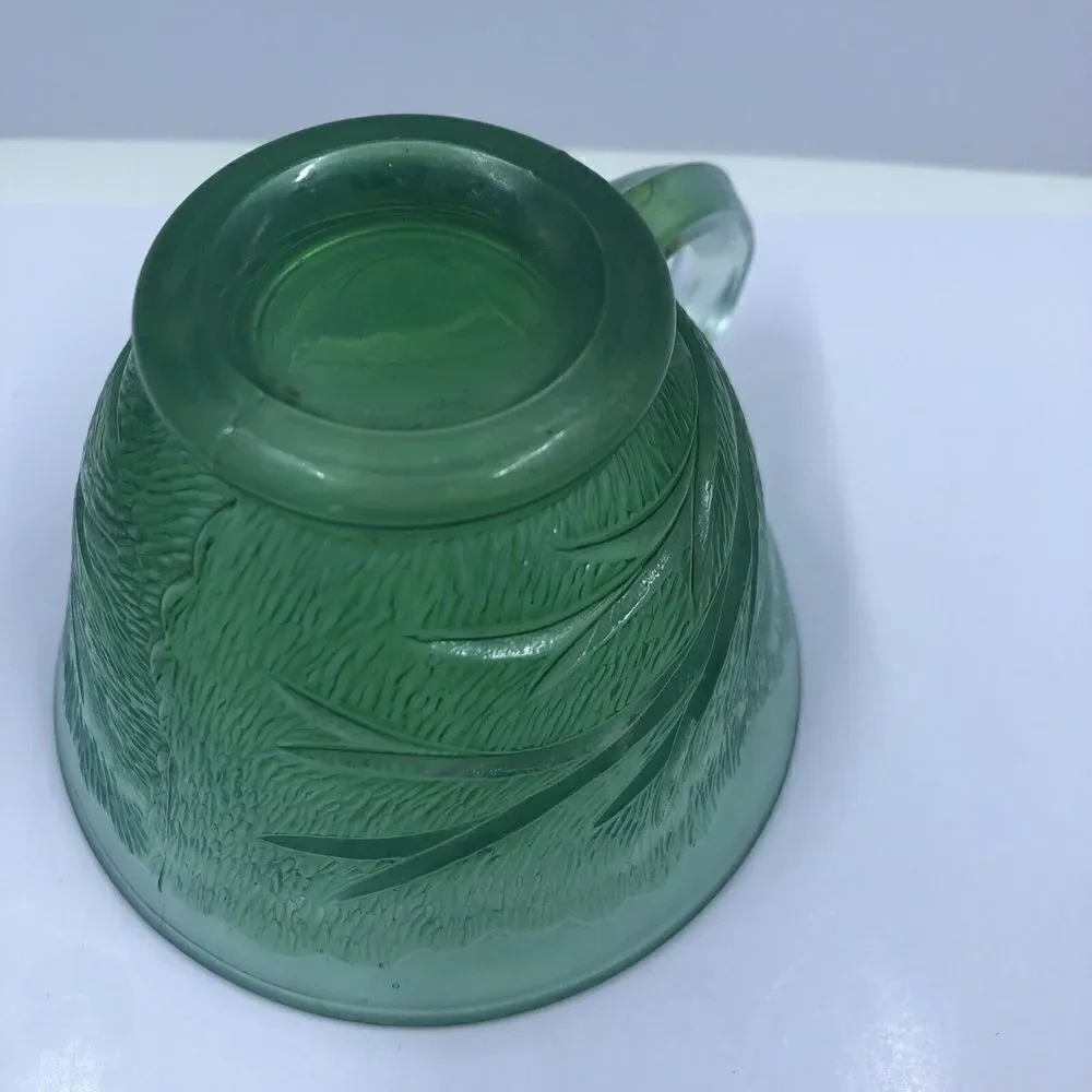 Indiana Glass Pebble Leaf Cup - Green